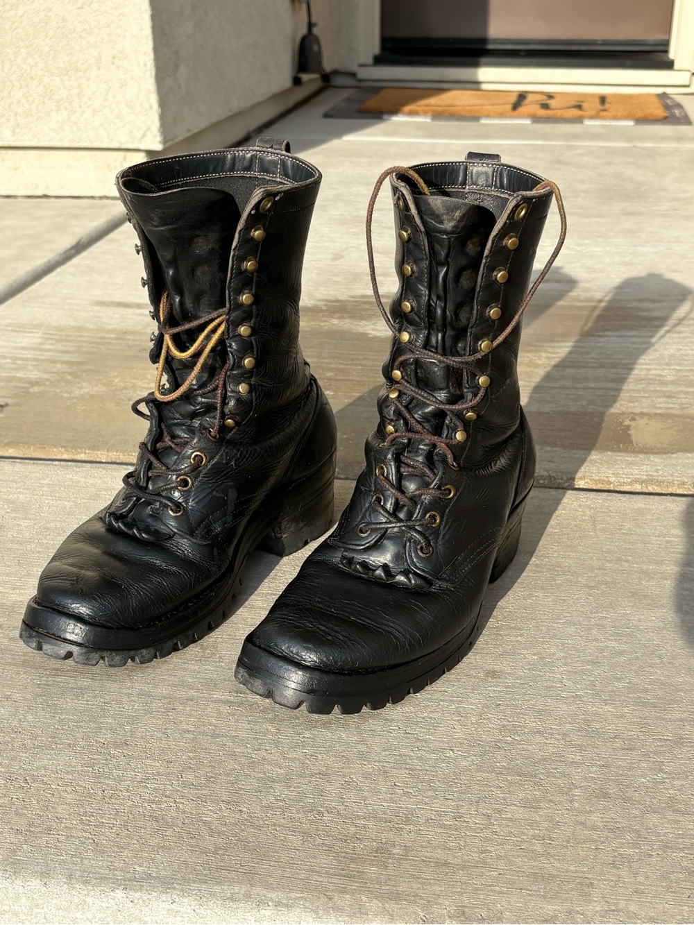 Whites Hawthorn Hi Line Boots Size 7.5 F Black Lace Up Leather Punk
